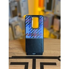 Avcı Teknoloji Market Redmi 9 Uyumlu Piksel Desenli ve Deri Detaylı Premium Stil Kılıf
