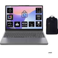 Lenovo Ideapad Slim 3 Amd Ryzen 7 7735HS 8gb 1tb SSD Windows 11 Pro 15.3" Taşınabilir Bilgisayar 83K70098TR +Boz Çanta