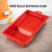 Badem10 Mini Rulo Boyama Kabı Pratik Kullanım Ergonomik Tasarım Dayanıklı Plastik Boya Haznesi Seti