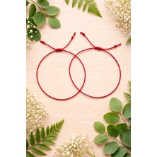 Crystal Atelier Red String Unisex Kırmızı Ip Dilek ve Şans Bilekliği