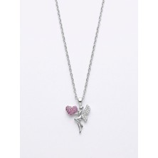 Filiya Pembe Kalpli Melek Kolye