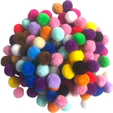 2 cm Peluş Ponpon 100 Adet (Paket) – El Sanatları, Okul ve Hobi Çalışmaları Için