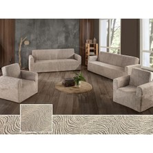 Royam Jakarlı 3 3 1 1 Lastikli Kanepe Örtüsü Koltuk Örtüsü Koltuk Kılıfı Takımı