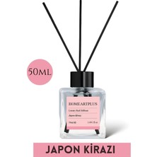 Japon Kirazı Kokulu Bambu Çubuklu Kare Oda Kokusu 50 ml