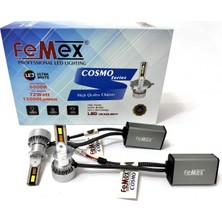 Femex Fiat Linea 2007-2017 Uzun Far LED Ampul Cosmo Mini H1