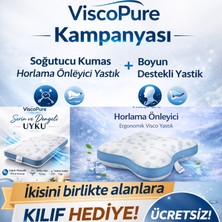Soğutucu Örme Kumaş Horlama Önleyici Yastık + Boyun Destekli Yastık + Kılıf Hediyeli