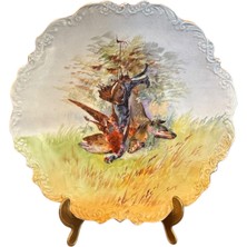 26 cm Çapında Limoges Fransız El Boyama Duvar Tabağı