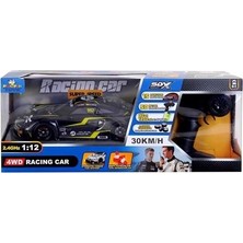Pasifik Toys Pasifik 91602P-1 4WD Model Racıng Car1:12 Porsche Uzaktan Kumandalı 30KM Hız Kutulu Siyah/sarı 6+