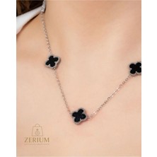 Zerium Şans Çiçeği Esintili Şık & Zarif Kadın Çelik Kolye 316L