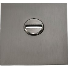 Kare Çelik Kapı Rozeti Kilit Emniyet Aynası Metal Koruma Kapağı Seti Saten Gri