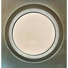 EOS Aydınlatma Lüks Kristal Görünüm LED Panel Avize - 50CM Çap - 3 Işık Modu (Beyaz/sarı/günışığı) Modern Aydınlatma