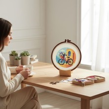 Çerçi Melek Goblen Baskılı Etamin Işleme Kiti | Kasnaklı Hobi Seti