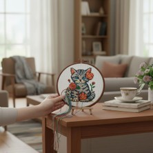 Çerçi Melek Goblen Baskılı Etamin Işleme Kiti | Kasnaklı Hobi Seti 16