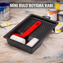 Badem10 Premium Hobi Seti Mini Rulo Boyama Kabı 14X21,5 cm Pratik Kullanım Dayanıklı Boya Tepsisi Seti