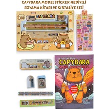 Vera House Capybara Sticker Hediyeli Boyama Kitaplı Kırtasiye Seti