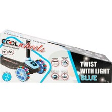 Flamex Twist 3 Tekerlekli Işıklı Scooter Mavi
