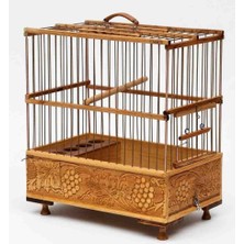 Saka Kuş Kafesi Telli Işlemeli 17,5X29X30,5 cm