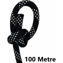 Çanta Yurdu Orca 11 mm 100 Metre Polyamid Statik Halat Tip A Kurtarma Dağcı Ipi Siyah