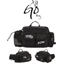 Fujin Ajigo Black Bel Çantası - Kompakt Balıkçı Çantası 5 Bölmeli Akıllı Depolama