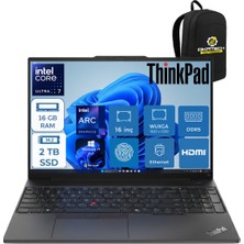 Lenovo Thinkpad E16 Intelcore Ultra 7 255H 16GB Ram Ddr5 2 Tb SSD WİN11PRO 16 ” Fhd Taşınabilir Notebook 21SR006RTXOKA03
