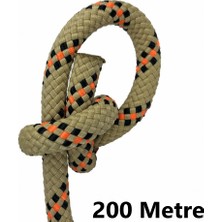 Çanta Yurdu Orca 11 mm 200 Metre Polyamid Statik Halat – Kurtarma, Dağcılık ve Gemici Ipi Bej