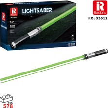 Reobrix 99011 Işın Kılıcı Yeşil Yaratıcı Yapı Blok Seti Building Blocks (Lightsaber) - 578 Parça