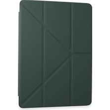 Lims Store Newface Samsung Galaxy T870 Tab S7 11 Kılıf Kalemlikli Mars Tablet Kılıfı - Koyu Yeşil