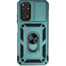 Lims Store Newface Xiaomi Redmi Note 11 Kılıf Pars Lens Yüzüklü Silikon - Yeşil