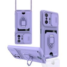 Lims Store Newface Xiaomi Mi 11T Pro Kılıf Zuma Kartvizitli Yüzüklü Silikon - Lila