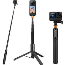 K&f Concept 120CM Görünmez Selfie Çubuğu & Tripod - INSTA360 X3 / X4 / X5 ve Osmo 360 Uyumlu