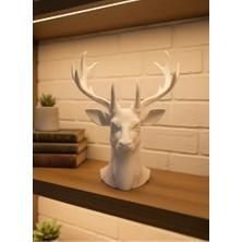 Lims Store Dekoratif Beyaz Geyik Biblo Salon ve Raf Dekoru