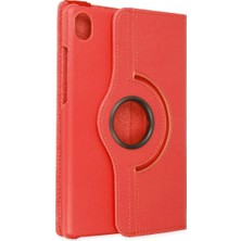 Lims Store Newface Lenovo Tab M8 Kılıf 360 Tablet Deri Kılıf - Kırmızı