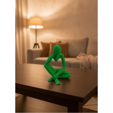 Lims Store Dekoratif Yeşil Insan Figürü Modern Masa ve Raf Süsü
