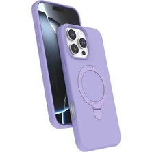 Lims Store Newface Apple iPhone 16 Pro Regal Magsafe Standlı Kapak - Lila