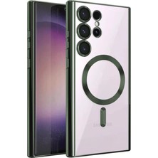 Lims Store Newface Samsung Galaxy S24 Ultra Kılıf Kross Magneticsafe Kapak - Koyu Yeşil