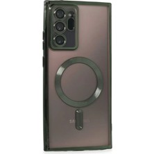 Lims Store Newface Samsung Galaxy Note 20 Ultra Kılıf Kross Magneticsafe Kapak - Koyu Yeşil