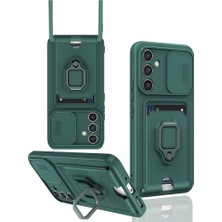 Lims Store Newface Samsung Galaxy A05S Kılıf Zuma Kartvizitli Yüzüklü Silikon - Yeşil