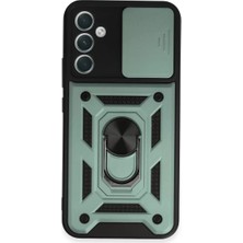 Lims Store Newface Samsung Galaxy A34 5g Kılıf Pars Lens Yüzüklü Silikon - Yeşil