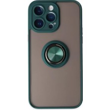 Lims Store Newface iPhone 14 Pro Kılıf Montreal Yüzüklü Silikon Kapak - Yeşil