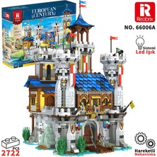 Reobrix 66006 Altın Aslan Kalesi Yaratıcı Yapı Blok Seti Building Blocks (Golden Lion CASTLE)-2722 Parça