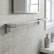 Alz Banyo Tam Paslanmaz Platin Uzun Havluluk Duvara Monteli Krom Banyo Aksesuarı 40CM
