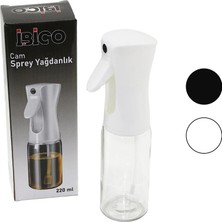 Senka Yağdanlık Cam 220ML Yağdanlık Sprey Siyah Beyaz Plastik Başlık