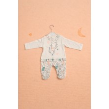 Luggi Baby Kız Bebek Pamuklu Kedi Desenli Tulum
