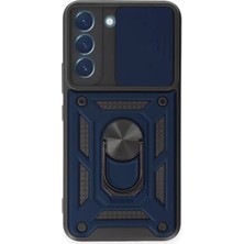 Lims Store Newface Samsung Galaxy S23 Fe Kılıf Pars Lens Yüzüklü Silikon - Lacivert