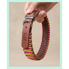Elar Aksesuar El Yapımı Paracord ve Deri Köpek Boyun Tasması – Örgü Urban 04
