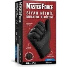 Master Force Siyah Nitril Eldiveni L (Büyük Boy/large)