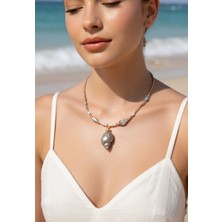 Derin's Design Art Yeni Sezon Yaz Rüzgarı Deniz Kabuğu Kolyesi – El Yapımı Özel Tasarım