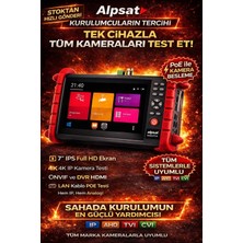 Alpsmart Alpsat AS033 Profesyonel Kamera Test Cihazı 4K Poe Onvıf 7” IPS | Ip Ahd Tvı Cvı Cctv Test Monitörü HDMI Wifi