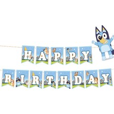 Parti Show Bluey Happy Birthday Banner Flama 17*170 cm