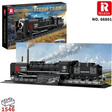 Reobrix Technic 66801 9000 Class Buharlı Lokomotif Tren Yaratıcı Yapı Blok Seti Building Blocks (Steam Locomotive Union Pacific) - 1546 Parça